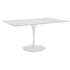Modway Lippa White Rectangle Dining Table