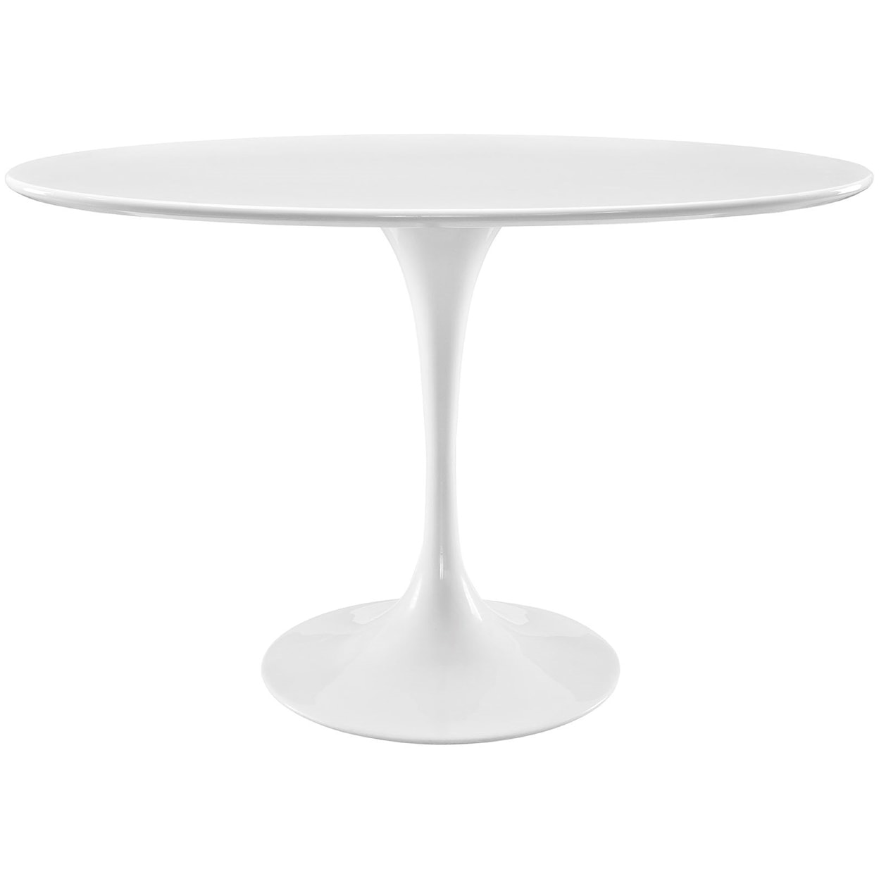 Modway Lippa White Oval Dining Table
