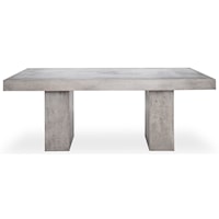 Natural Concrete Outdoor Dining Table