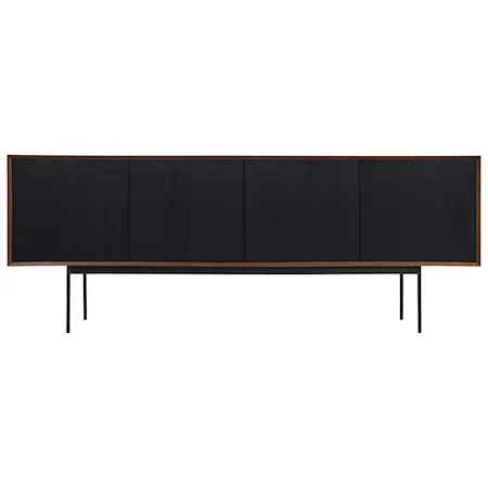 Sideboard with Black Corduroy Wood Detailing