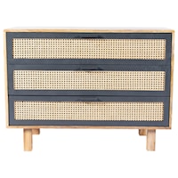 Woven Cane Accent Chest