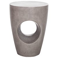 Natural Concrete Outdoor Stool