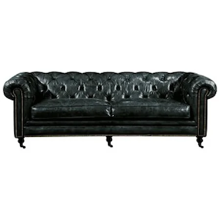 Tufted Top Grain Leather Sofa