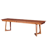 Mid-Century Modern Bench with Flared Legs