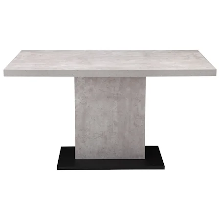 Contemporary Faux-Stone Finished Dining Table