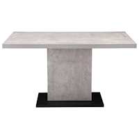 Contemporary Faux-Stone Finished Dining Table