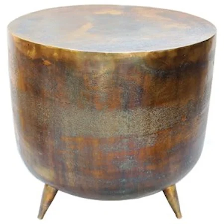 Rustic Aluminum Accent Table