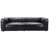 Leather Sofa with Thick Track Arms