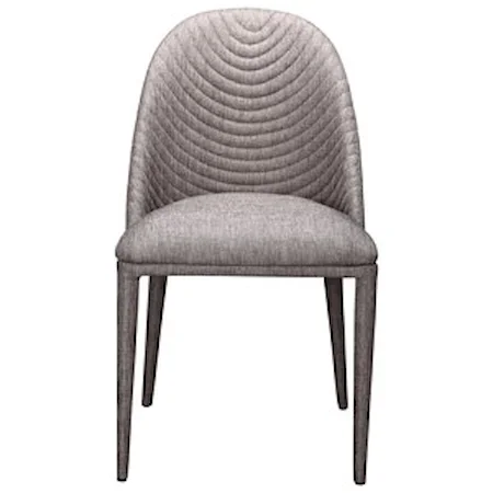 Contemporary Upholstered Dining Chair with Modern Channel Stitch Detail