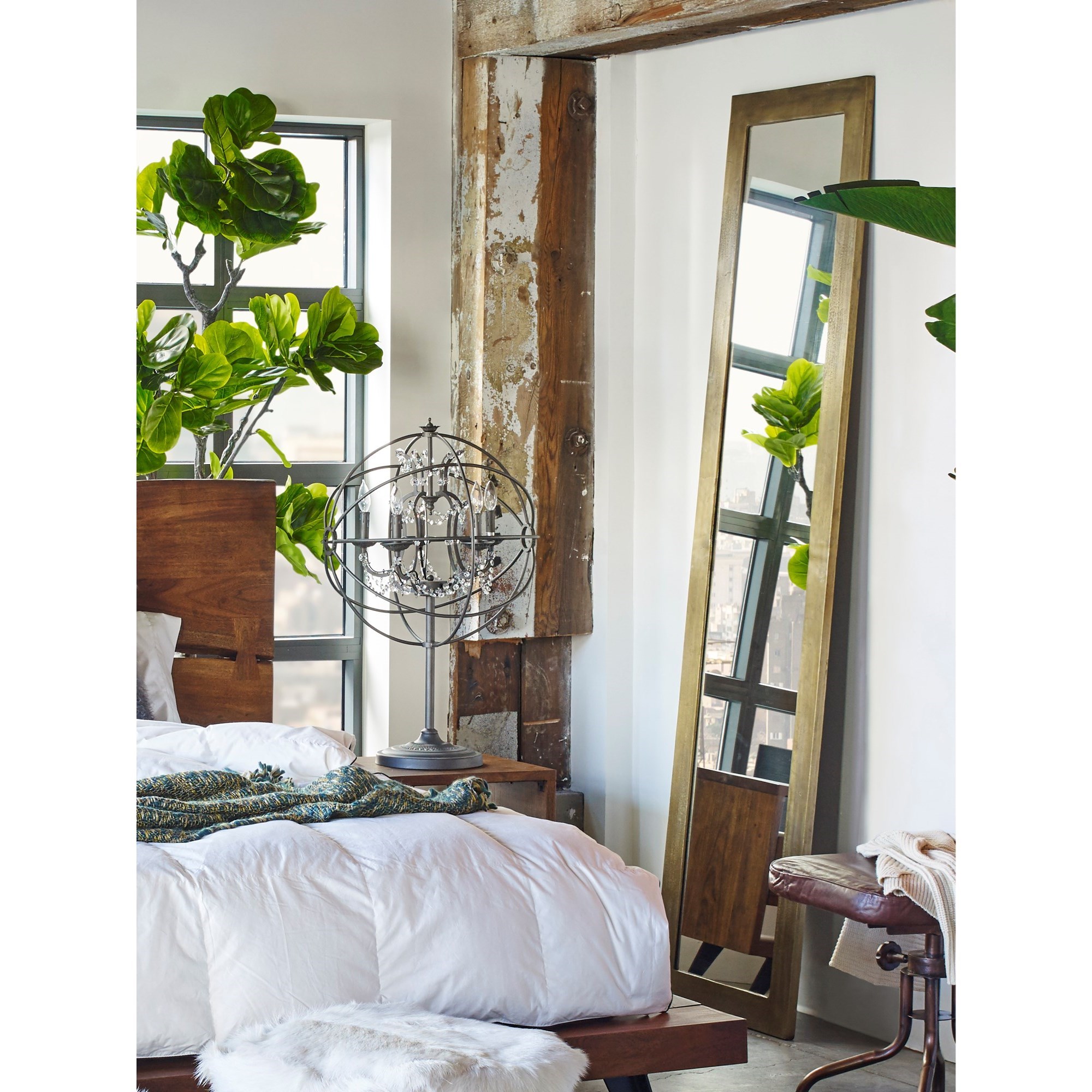 Cate Tall Aluminum and Iron Mirror