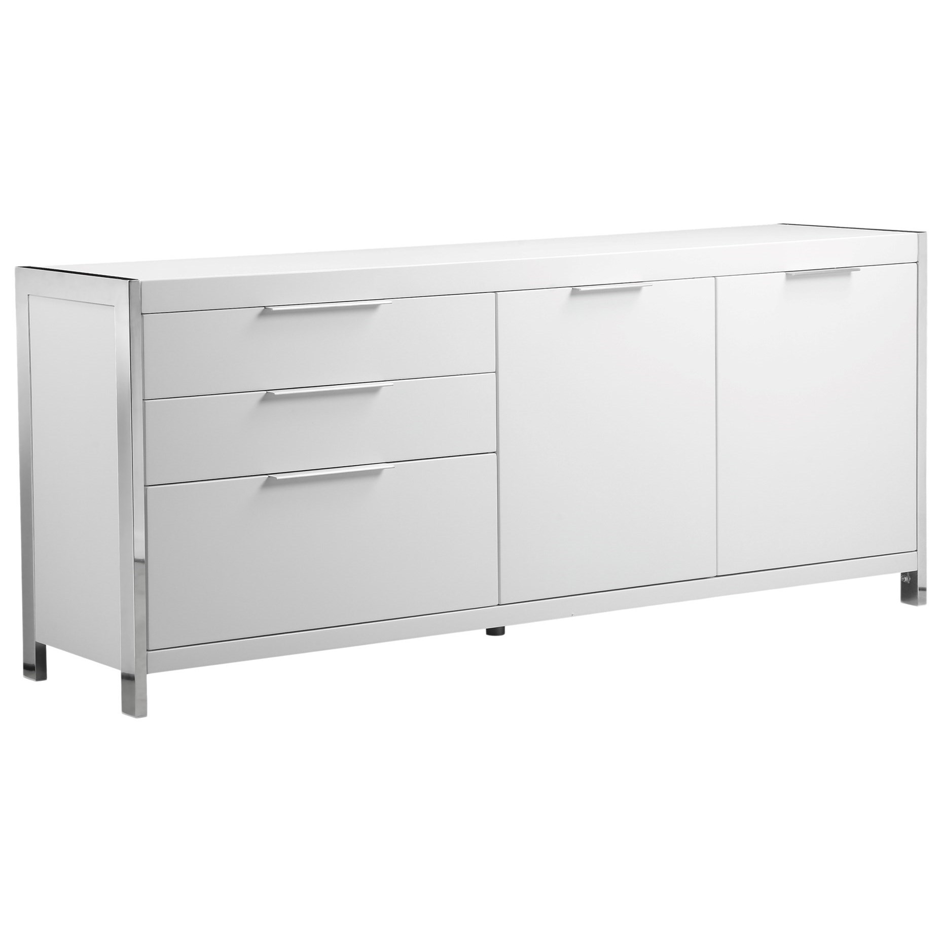 Moe's Home Collection Neo ER111818 Contemporary White Sideboard with