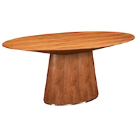 Contemporary Oval Pedestal Table
