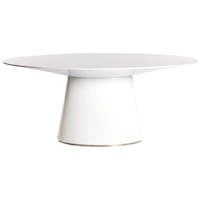 Contemporary Oval Pedestal Table