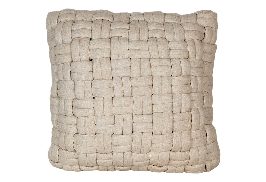 Moe's Home Collection Pillows and Throws LK-1003-05 Bronya Wool Pillow  Vanilla, Z & R Furniture