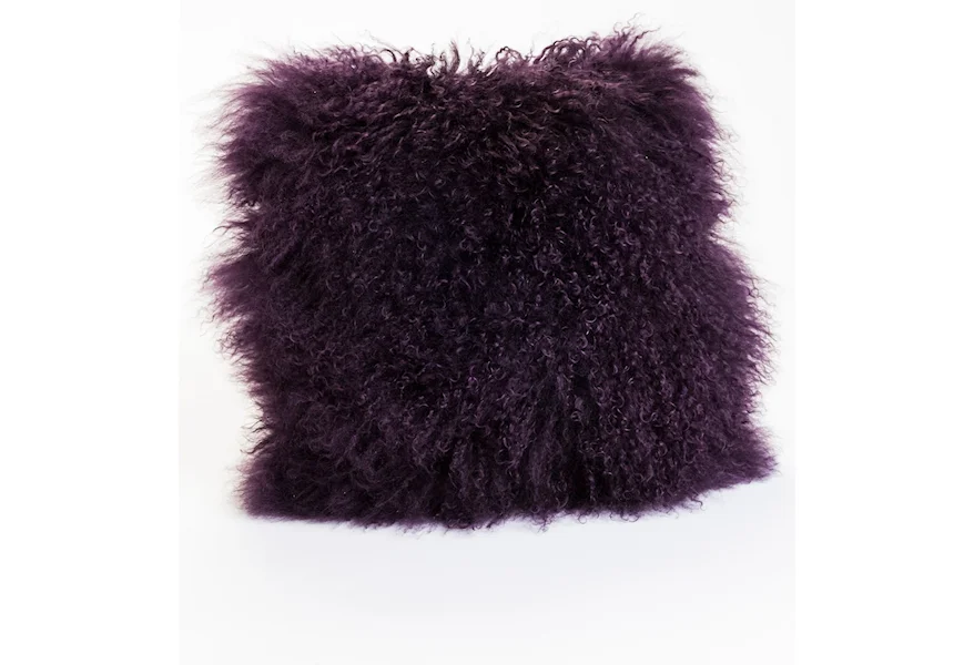 Pillows and Throws Lamb Fur Pillow Purple by Moe's Home Collection at Stoney Creek Furniture 
