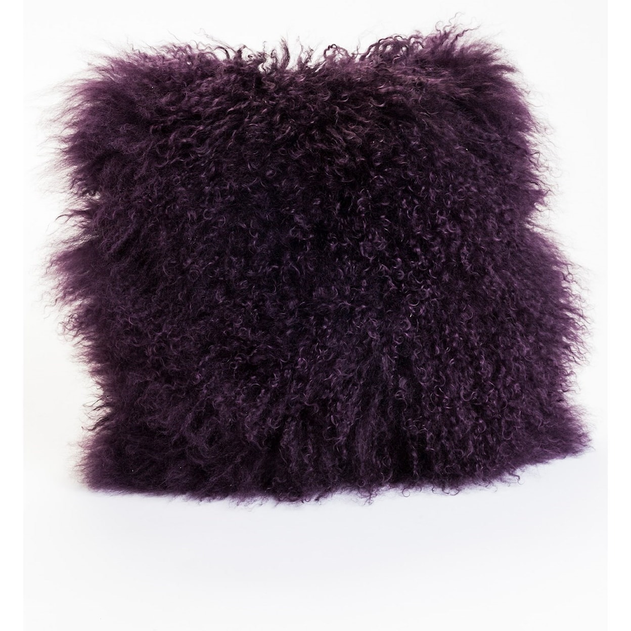 Moe's Home Collection Pillows and Throws Lamb Fur Pillow Purple