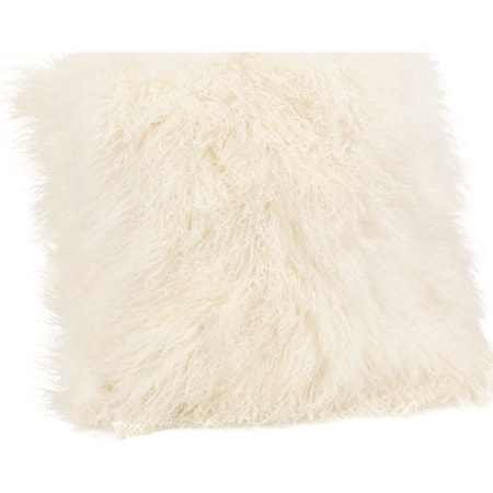 Lamb Fur Pillow Large  Cream
