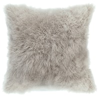 Cashmere Fur Pillow Light Grey