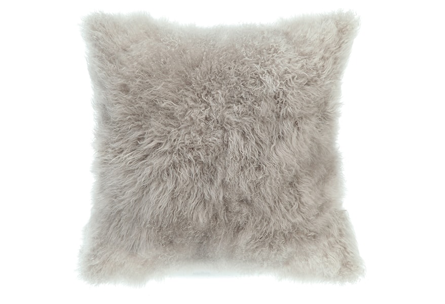 Moe's Home Collection Pillows and Throws XU-1015-29 Cashmere Fur Pillow  Light Grey, Z & R Furniture