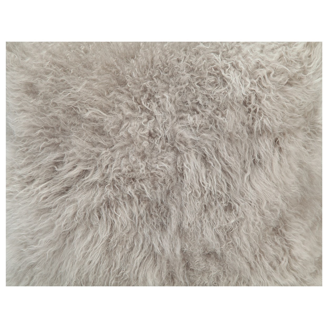 Moe's Home Collection Pillows and Throws Cashmere Fur Pillow Light Grey