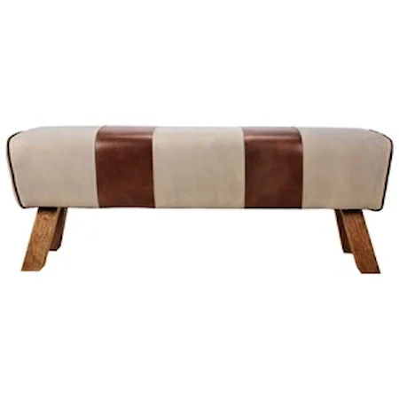 Contemporary Bench with Flared Wood Legs
