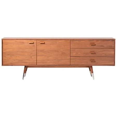 Mid-Century Modern Small Walnut Sideboard