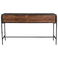 Industrial Console Table with Storage