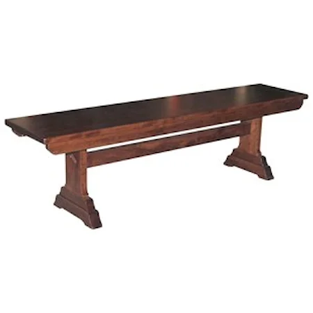 Customizable Solid Wood Pedestal Dining Bench