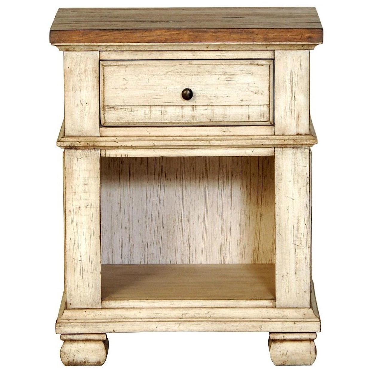 Virginia Furniture Market Solid Wood Normandy 1-Drawer Nightstand
