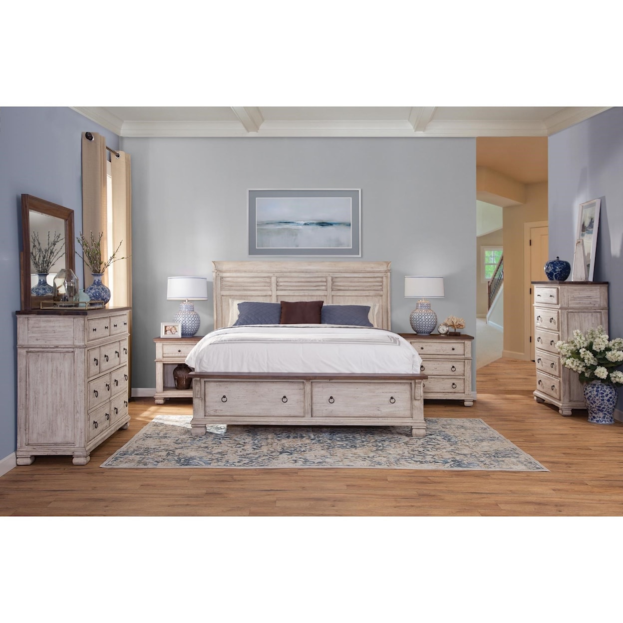 Virginia Furniture Market Solid Wood Normandy King Storage Bed