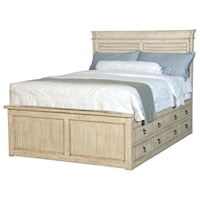 Queen Captains Bed with 9 Drawers