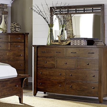 9 Drawer Chest & Mirror