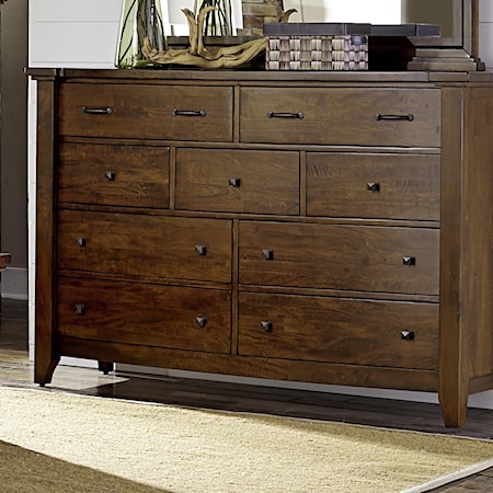 Solid Mango 9 Drawer Chest