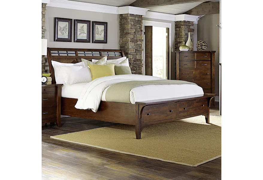 Whistler Retreat California King Storage Bed by Napa Furniture Designs at Beck's Furniture