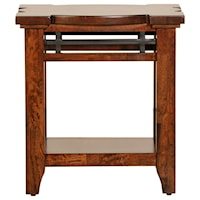 Solid Mango Chairside Table with Shelf