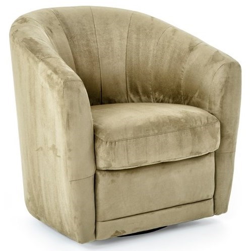 Microfiber swivel barrel chair deals