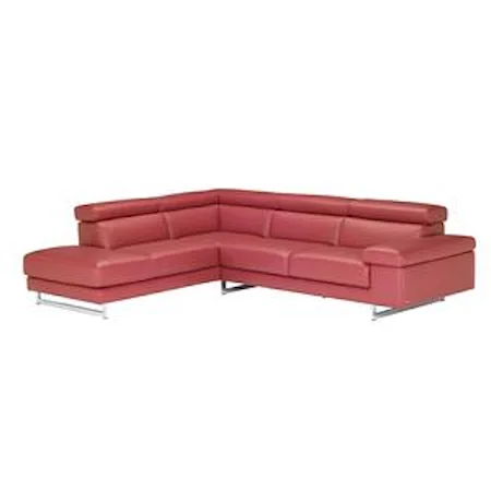 Corner Sectional Sofa With Chaise and Adjustable Headrests