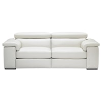 Contemporary Leather Sofa with Built-In Speakers and Adjustable Headrests