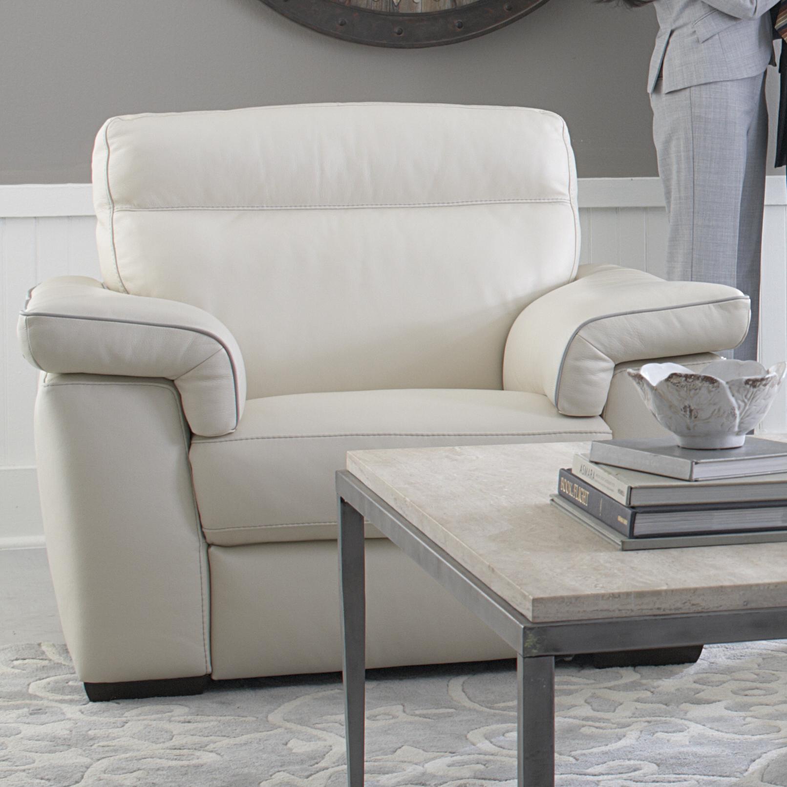 Natuzzi Editions Top Grain Italian Leather Contemporary Stationary