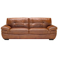 Contemporary 2-Seat Sofa with Tufted Back and Pillow Arms