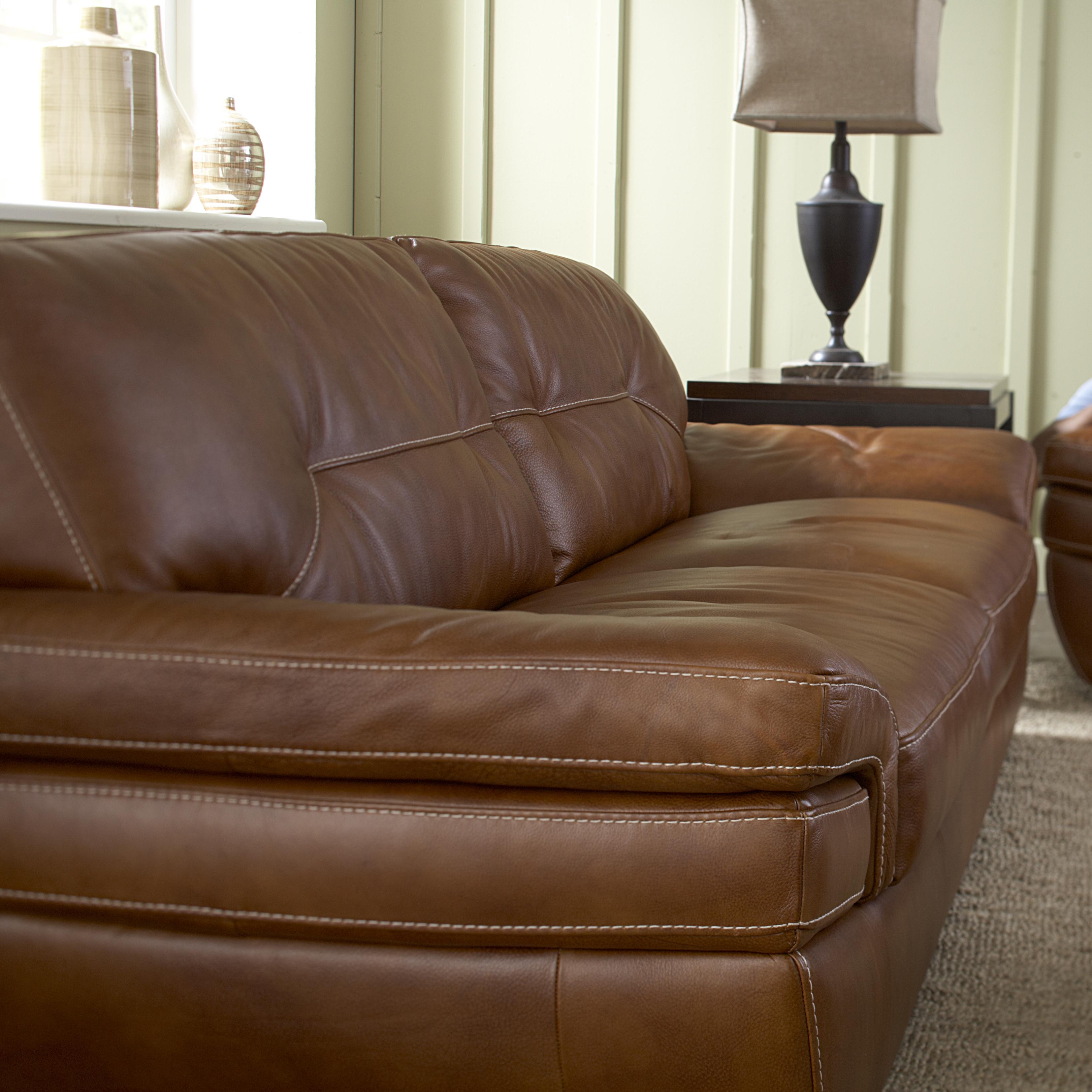 Natuzzi Editions Biagio 100187093 Contemporary 2Seat Sofa with Tufted Back and Pillow Arms