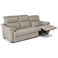 Contemporary Wall Hugger Power Reclining Sectional with Power Headrests