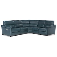 Five Piece Power Reclining Sectional Sofa with Power Headrests and USB Charging Ports