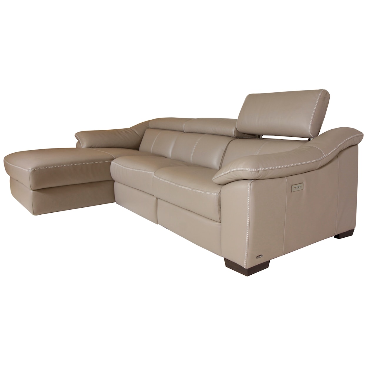 Natuzzi Editions 100% Italian Leather 3-Piece Power Reclining Sectional