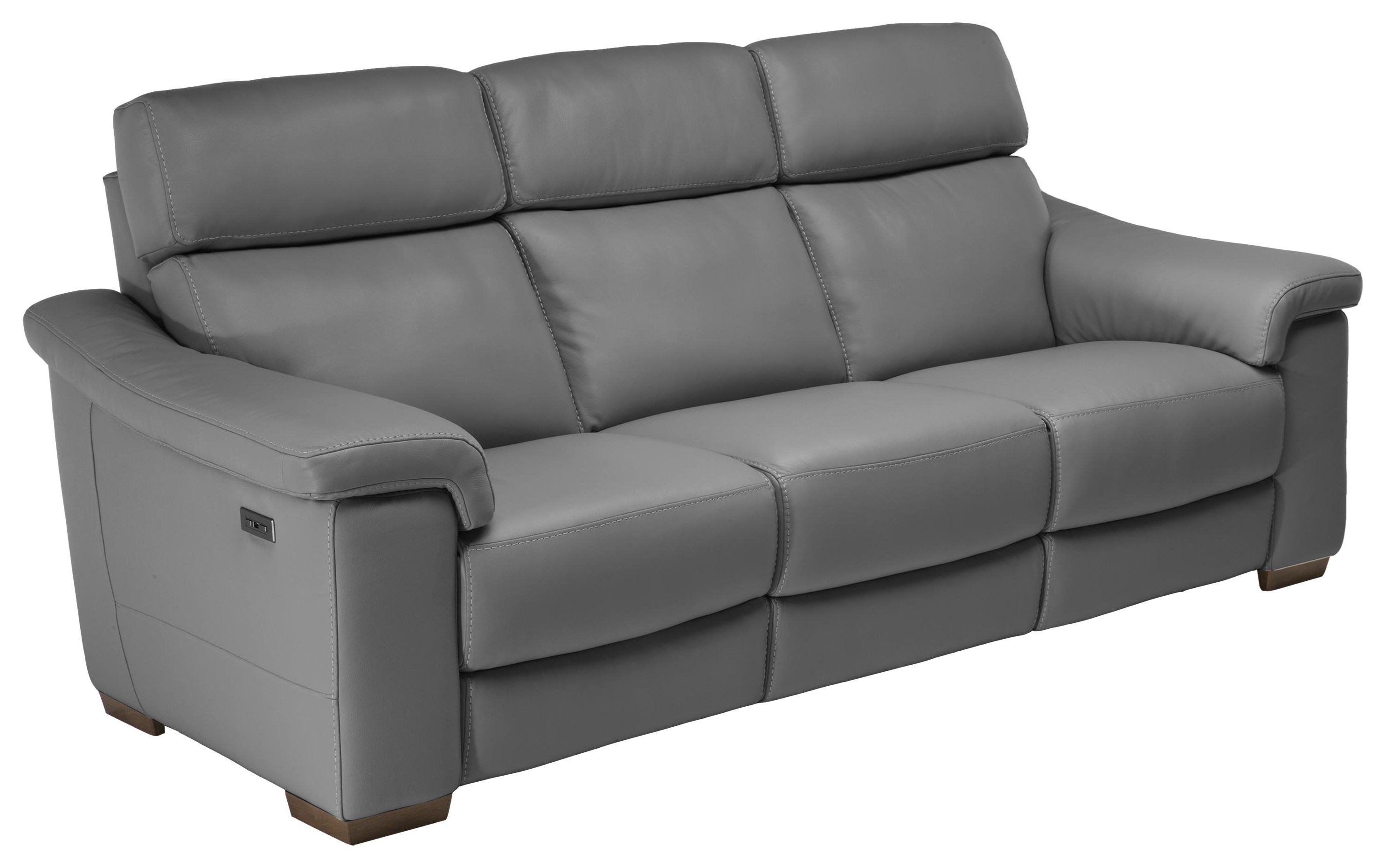 Natuzzi leather power hotsell reclining sofa