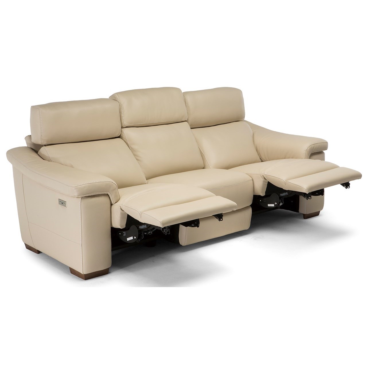 Cream colored reclining 2025 sofa