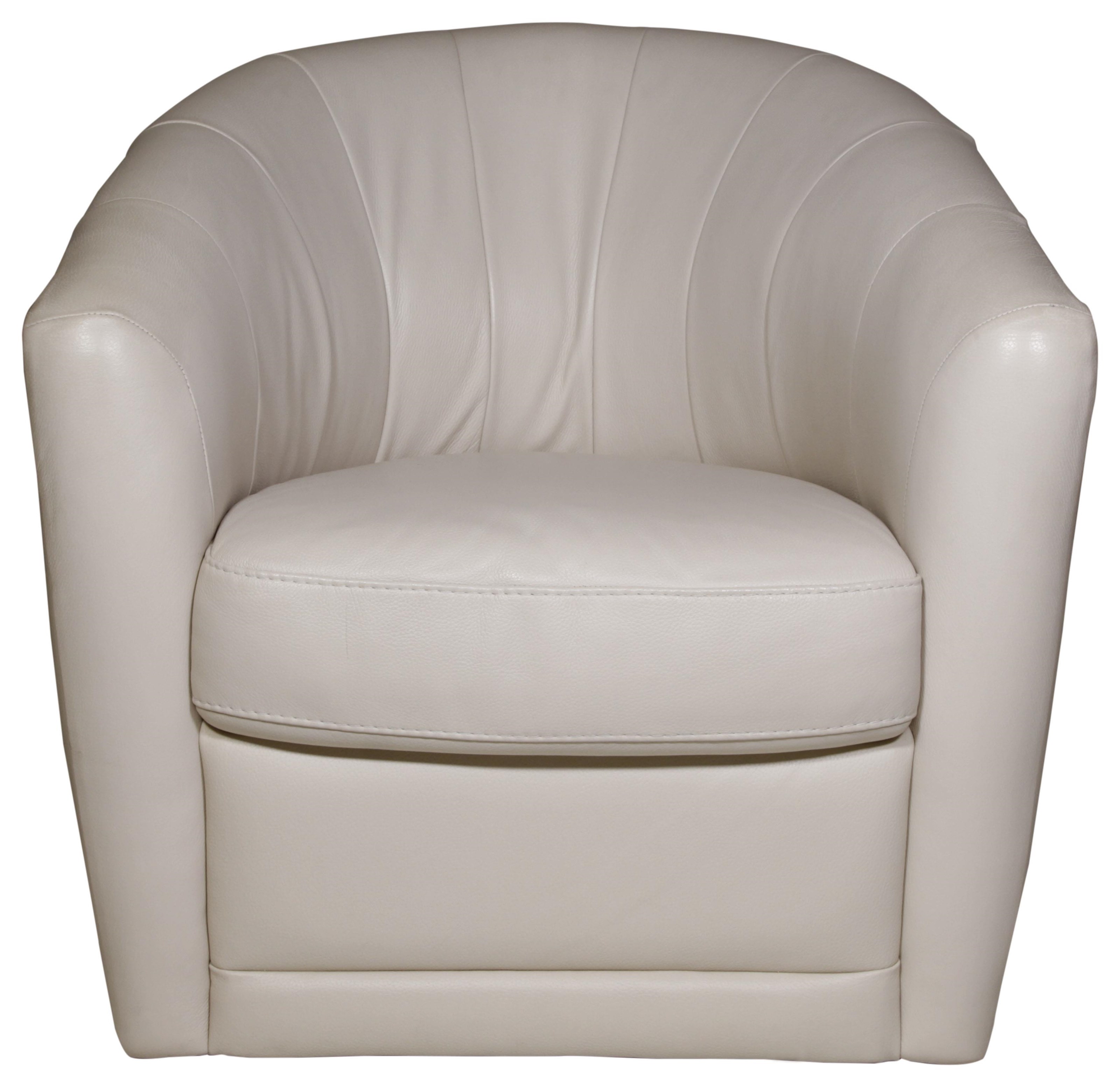 Natuzzi cora cream top sales grain leather swivel chair