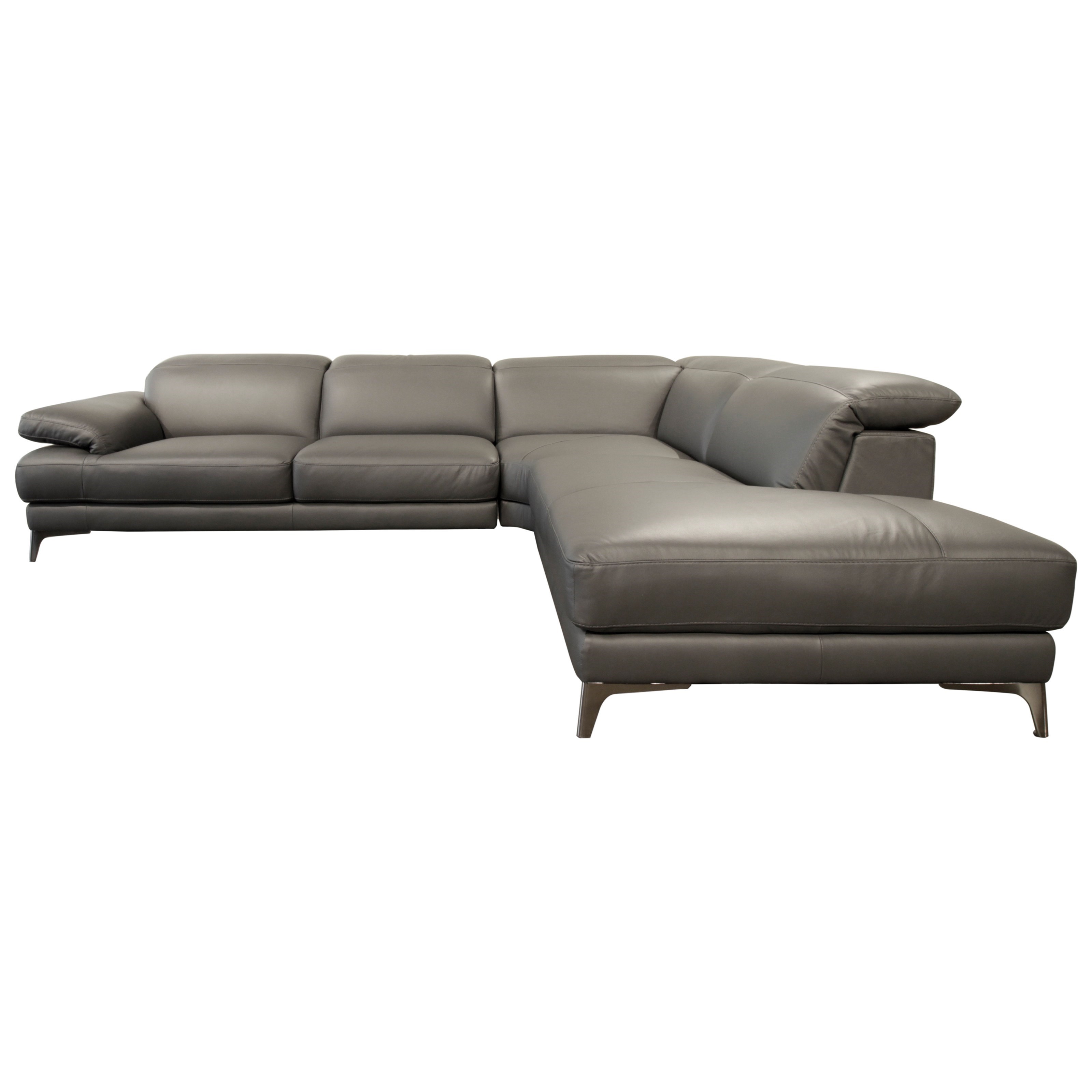 Natuzzi Editions Top Grain Italian Leather C054018+489+073Charcoal