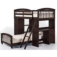 Twin Student Loft Bed w/ Lower Twin Bed