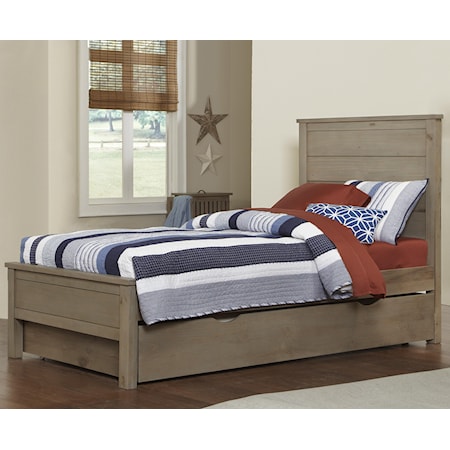 Twin Alex Flat Panel Bed with Trundle
